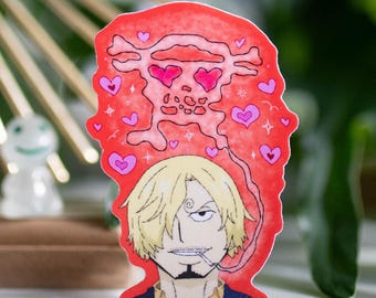 sanji inspired sticker - one piece - anime fandom art