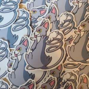 Glameow Pokecats Vinyl Sticker water resistant