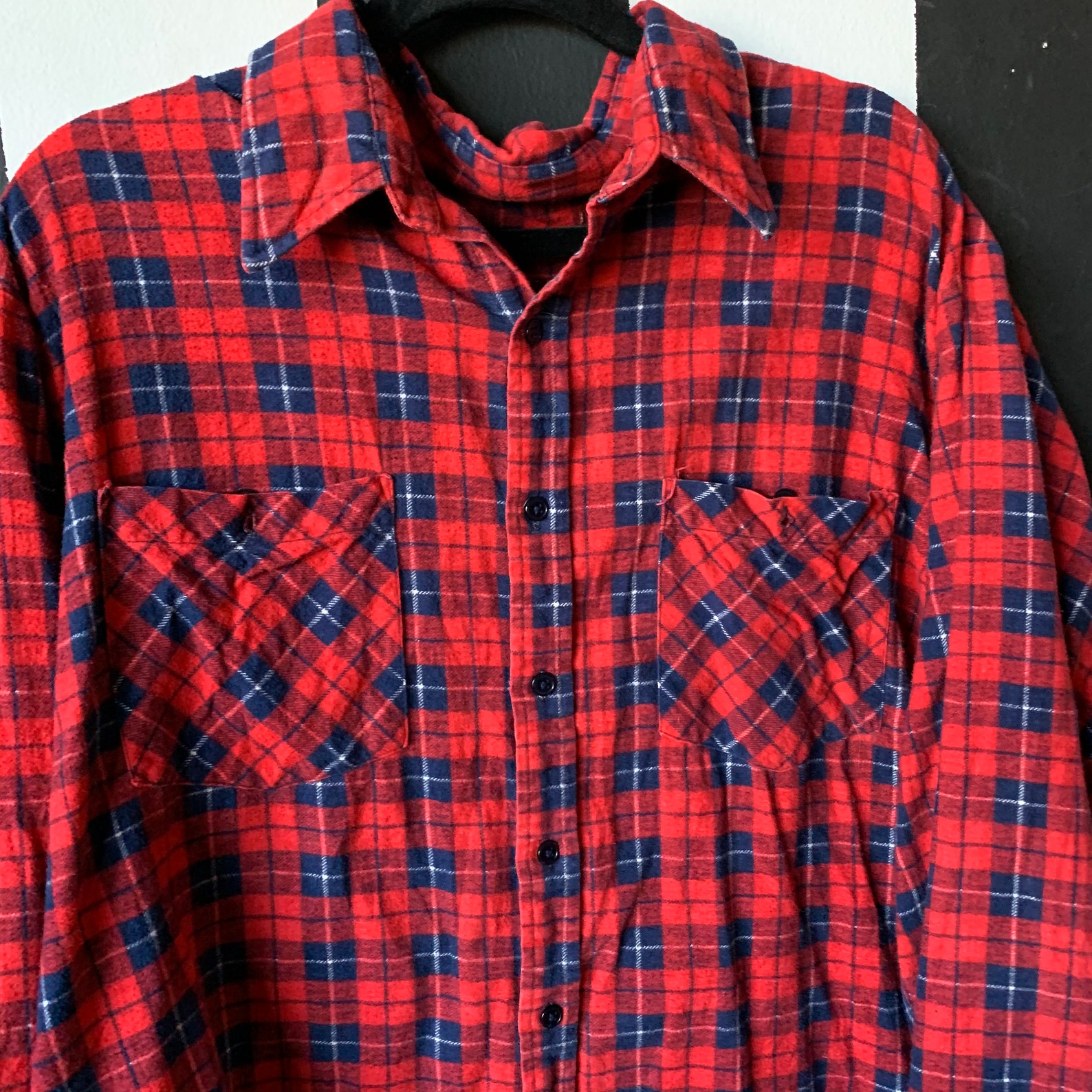 Red/Blue Flannel Super Soft Shirt XL | Etsy