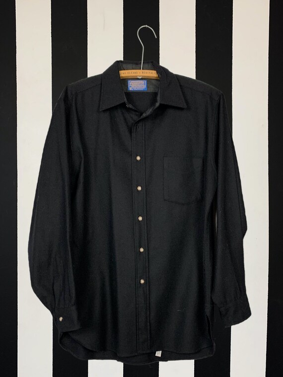 Vintage Black Pendleton Flannel Made in the USA -L