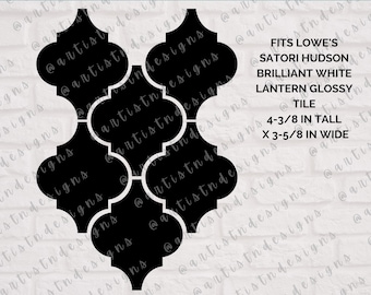 Fliesen Ornament SVG Vorlage - Satori Hudson Laterne Fliesen Vorlage - Hudson Brilliant White Lantern-Lowes Satori Fliesen Vorlage Digitaler Download