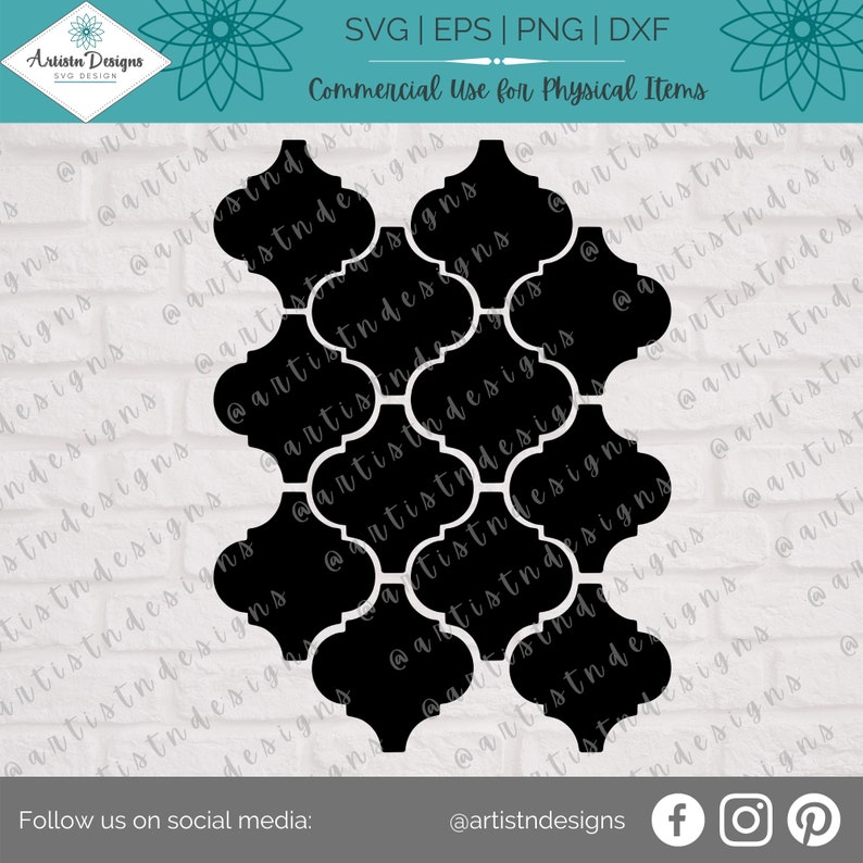 Download Tile Ornament SVG Template Lantern Arabesque Tile Template ...