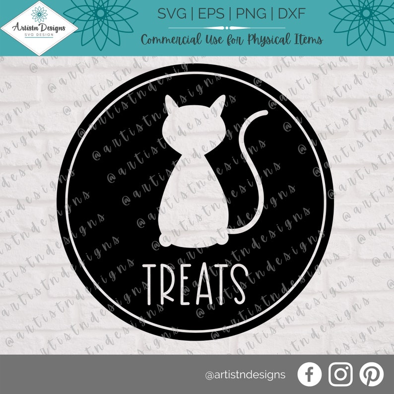 Cat Treat SVG Cat Treat Circle Label SVG Cat Treat Jar SVG - Etsy Ireland