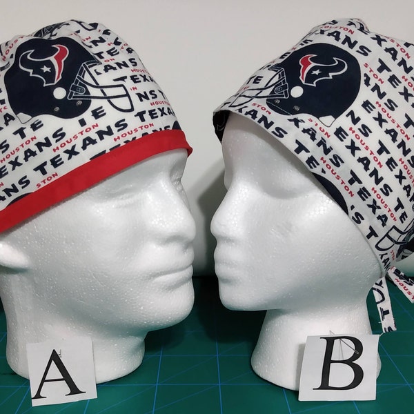 HOUSTON TEXANS  Nurse hat, scrub caps, surgical cap, scrub hat