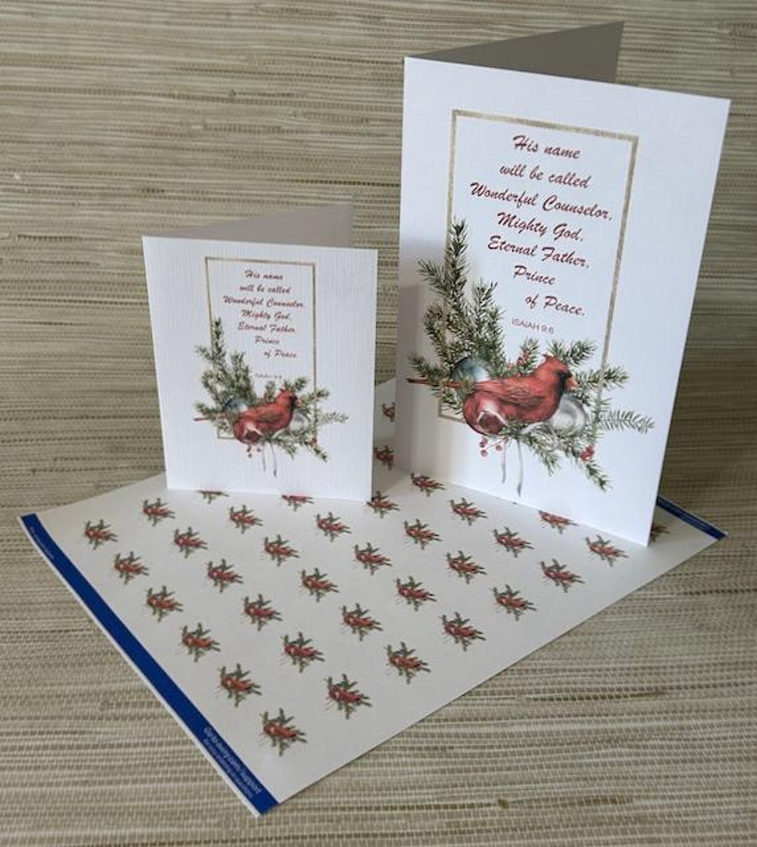 CHRISTMAS CARDINAL - D152A - Blank Note Card - Digital Pdf-2 Sizes - Etsy