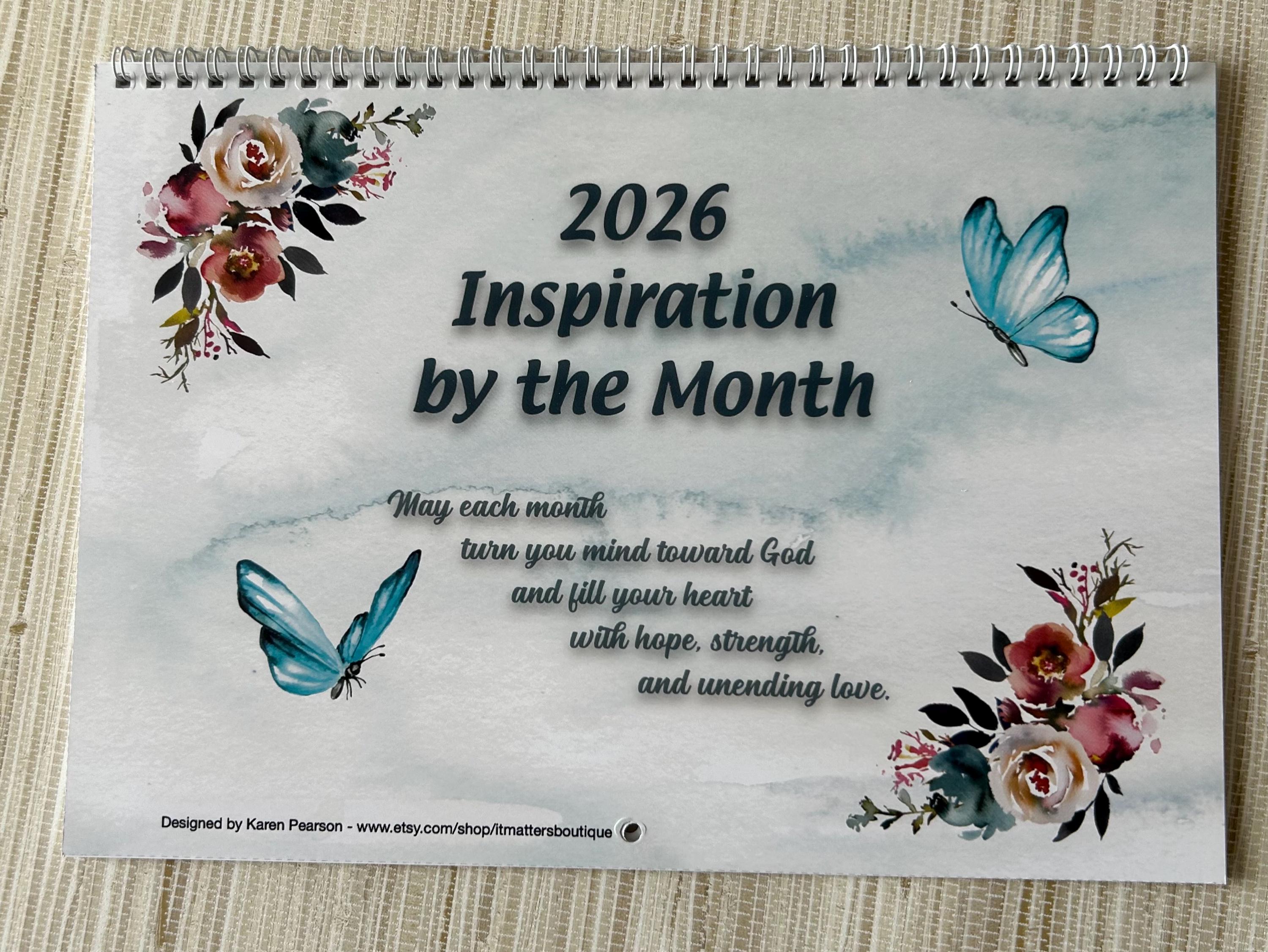 2026 Calendar ~ Inspirational ~ Bible Verse by the Month - Etsy