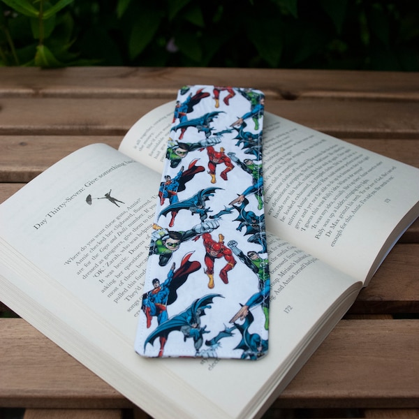 Cotton Fabric Book Mark - DC Comics