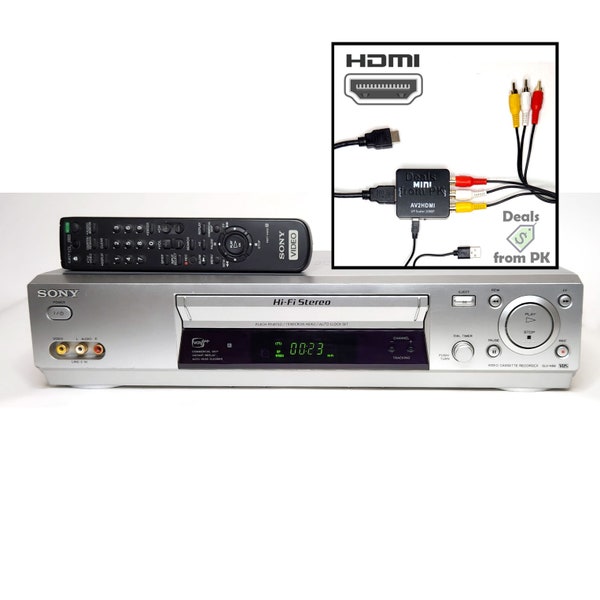 Sony VCR 4-Head Hi-Fi Stereo, HDMI Converter, Remote Control, SLV-N88, vhs - Tested, Guaranteed