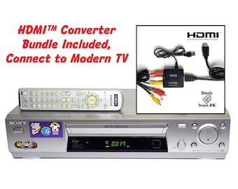 Sony VCR 4-Head Hi-Fi Stereo, HDMI Converter, Remote Control, SLV-N88, vhs - Tested, Guaranteed