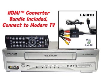Sylvania VCR with HDMI Converter, Remote, 4-Head Hi-Fi Stereo, 6260VF - Tested, Guaranteed