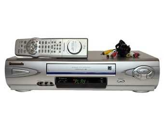 Panasonic Omnivision VHS VCR 4-Head Hi-Fi Stereo, Remote Control, Cables,  PV-V464S - Tested, Guaranteed