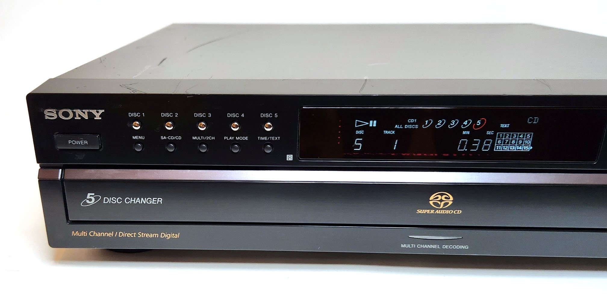 Sony SCDCE595 5disc Carousel Super Audio CD SACD Changer Player With