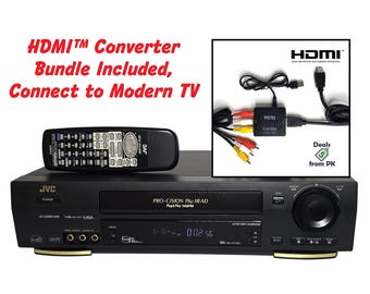 JVC VCR Hi-Fi Stereo with HDMI Converter, Remote Control, hr-vp78U - Tested, Guaranteed