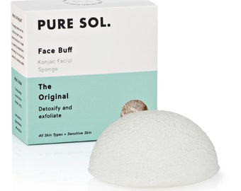 Konjac Facial Sponge | Natural Vegan Exfoliator, Gentle Daily Cleanser