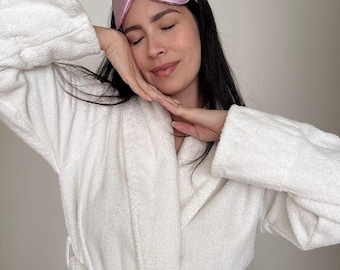 PURE SOL. Mulberry Silk Sleep Mask, Organic Soft Eye Cover, Travel Spa Relaxation