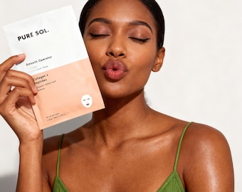 Pure Sol. Smooth Operator Collagen Facial Sheet Mask | Firming, Glow-Boosting Skincare