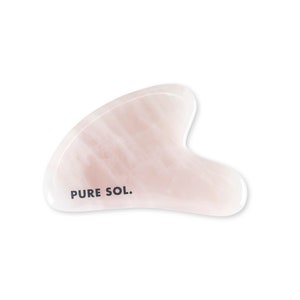 Rose Quartz Heart Gua Sha: Crystal Facial Massager