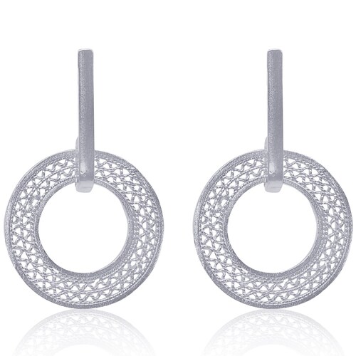 Orinoco Small Earrings Filigree shops Silver & Gold