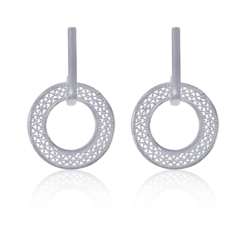 Orinoco Small Earrings Filigree shops Silver & Gold