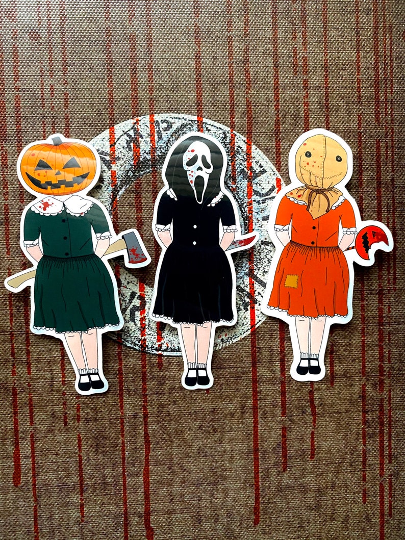 Scream Halloween Pumpkin Head Sam Stickers Trick R Treat Etsy