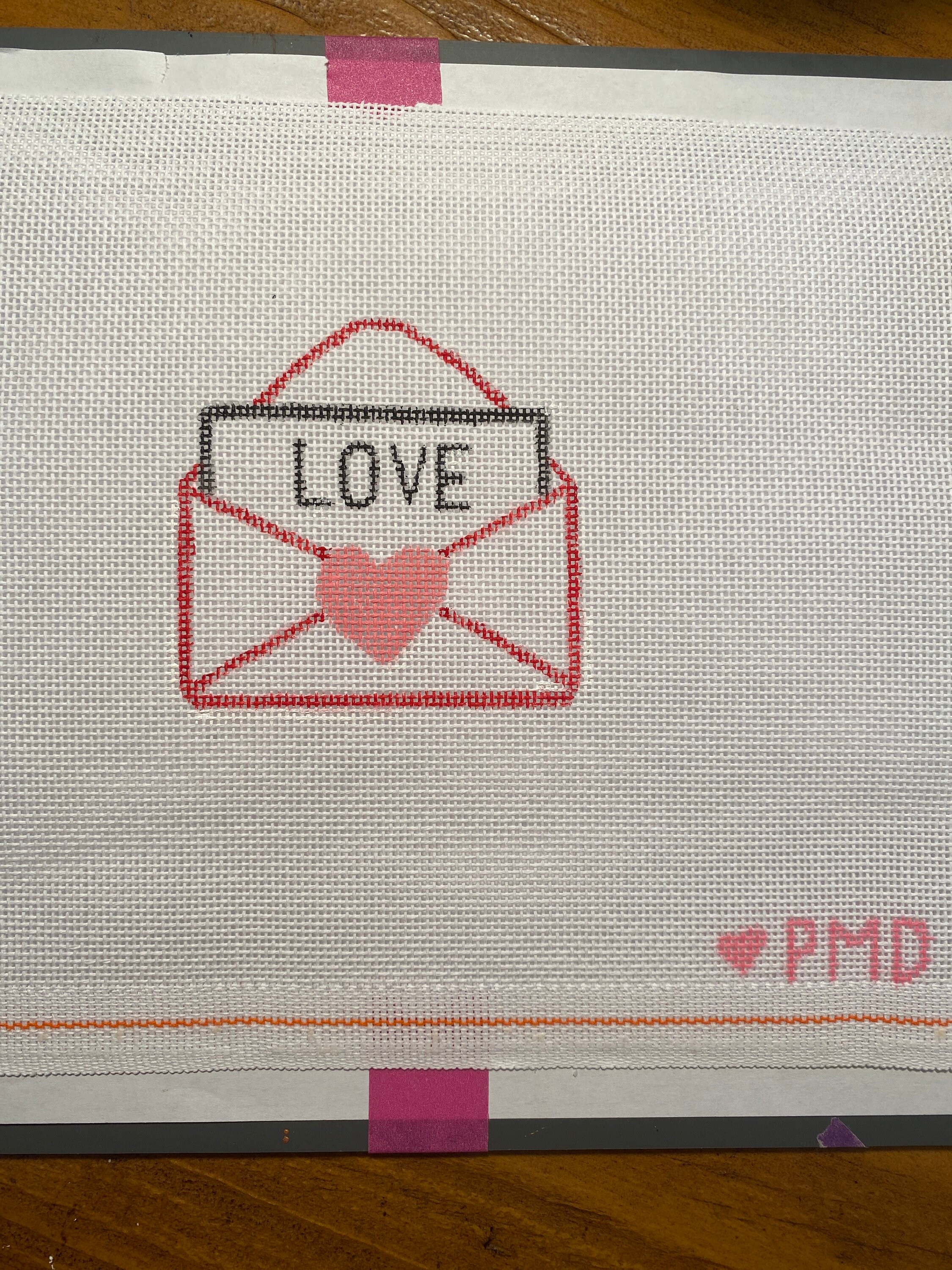 love letter needlepoint etsy