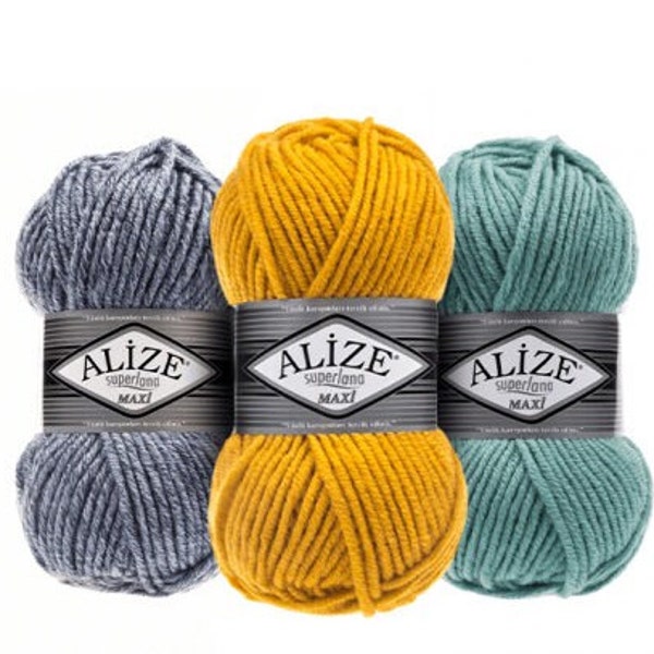 Alize Superlana Maxi, knittting, crochet, wool yarn, winter yarn,acrylic yarn, crochet yarn, hand knitting