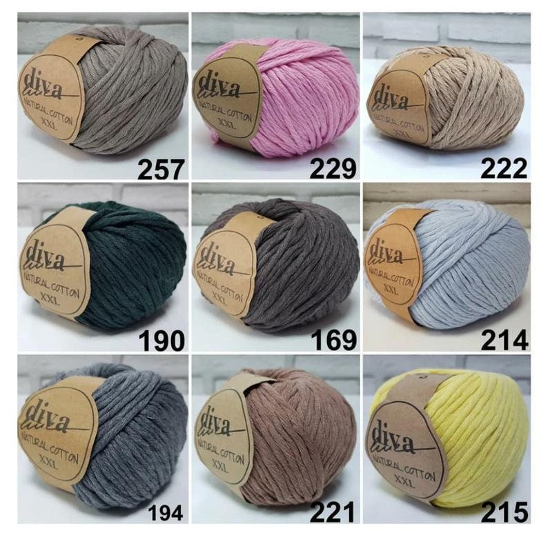 Diva Natural Cotton XXL ,crochet Yarn, Macrame Yarn , Baby Yarn ,home