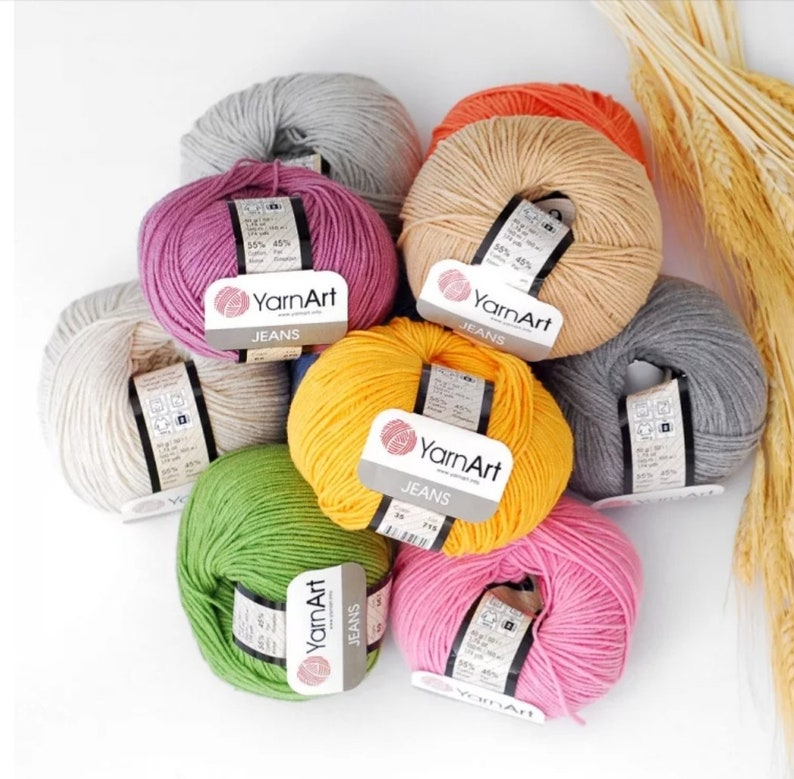 Yarnart Jeans50g Cotton Yarnknitting Yarn Crochet Soft Etsy UK