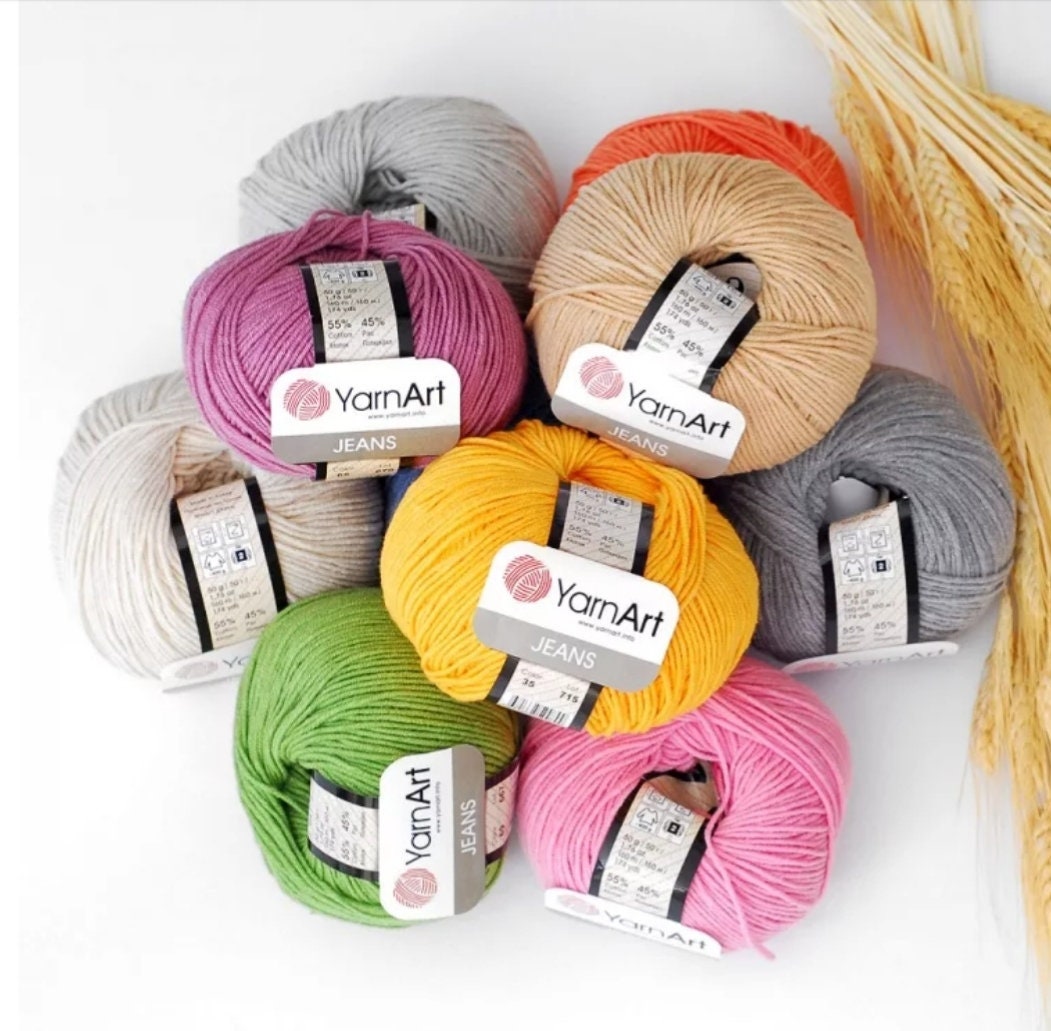 Yarnart Jeans,50g Cotton Yarn,knitting Yarn, Crochet , Soft Yarn