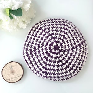 Classy Houndstooth Beret crochet pattern | 4 sizes | PDF file | Instructions how to crochet a beret | Hat pattern | Beret pattern