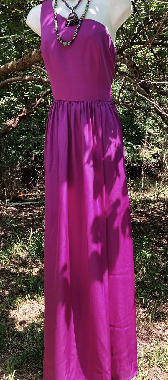 Purple  maxi gown  dress formal prom  vintage wit… - image 4