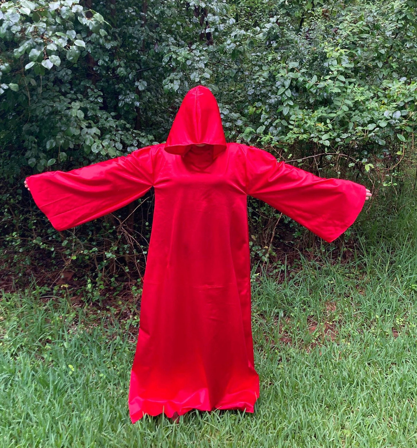 Red Tau Robe Witch Wizard Magician Ceremonial Ritual Gothic Witchy