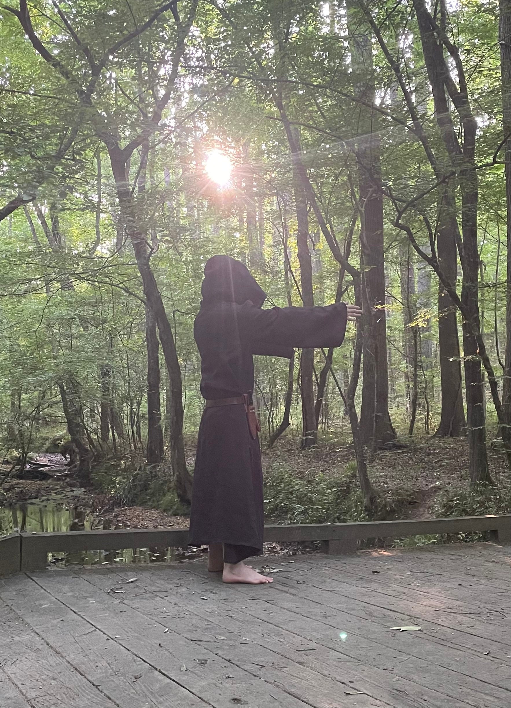 Black Tau Robe Magician Occult Robe Stage Costume Wizard Robe Black ...