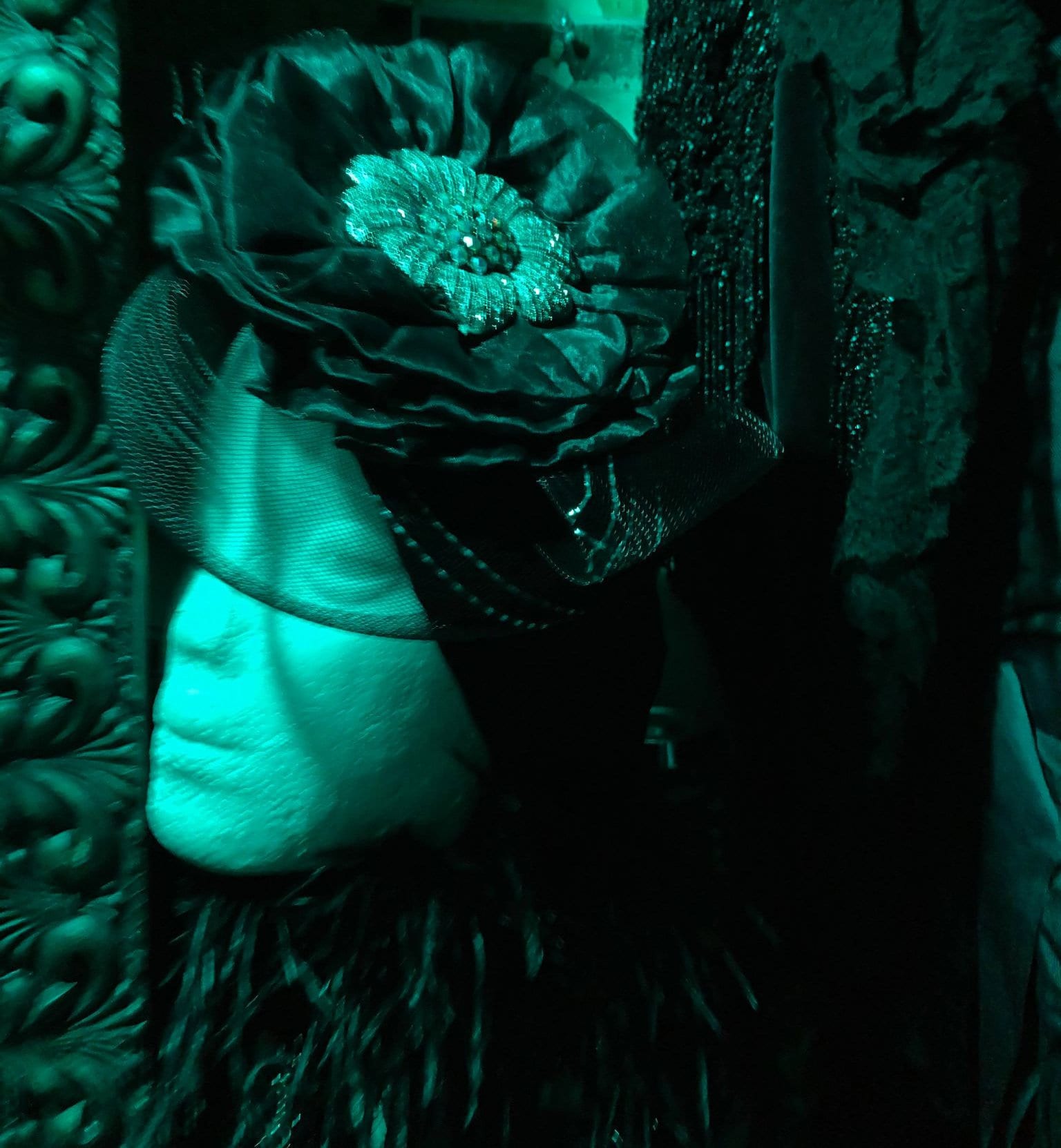 Black Net Hat Rose Flower Fascinator Vintage Netting 50's Etsy