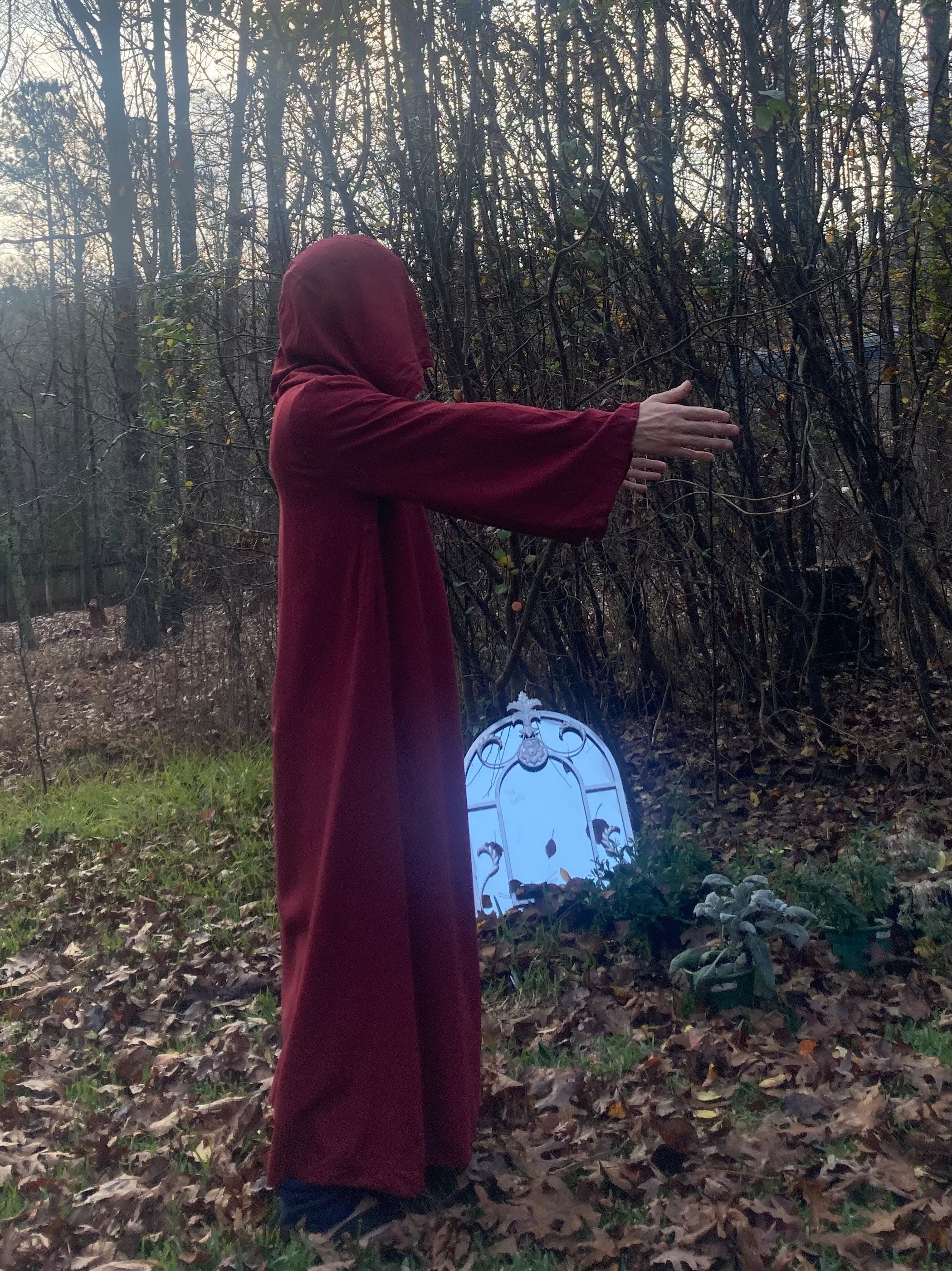 Occult Robe Blood Red Tau Robe ,magician Occult Robe, Stage Costume Wizard Robe Red ...