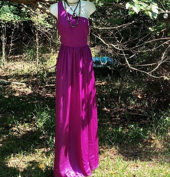 Purple  maxi gown  dress formal prom  vintage wit… - image 1