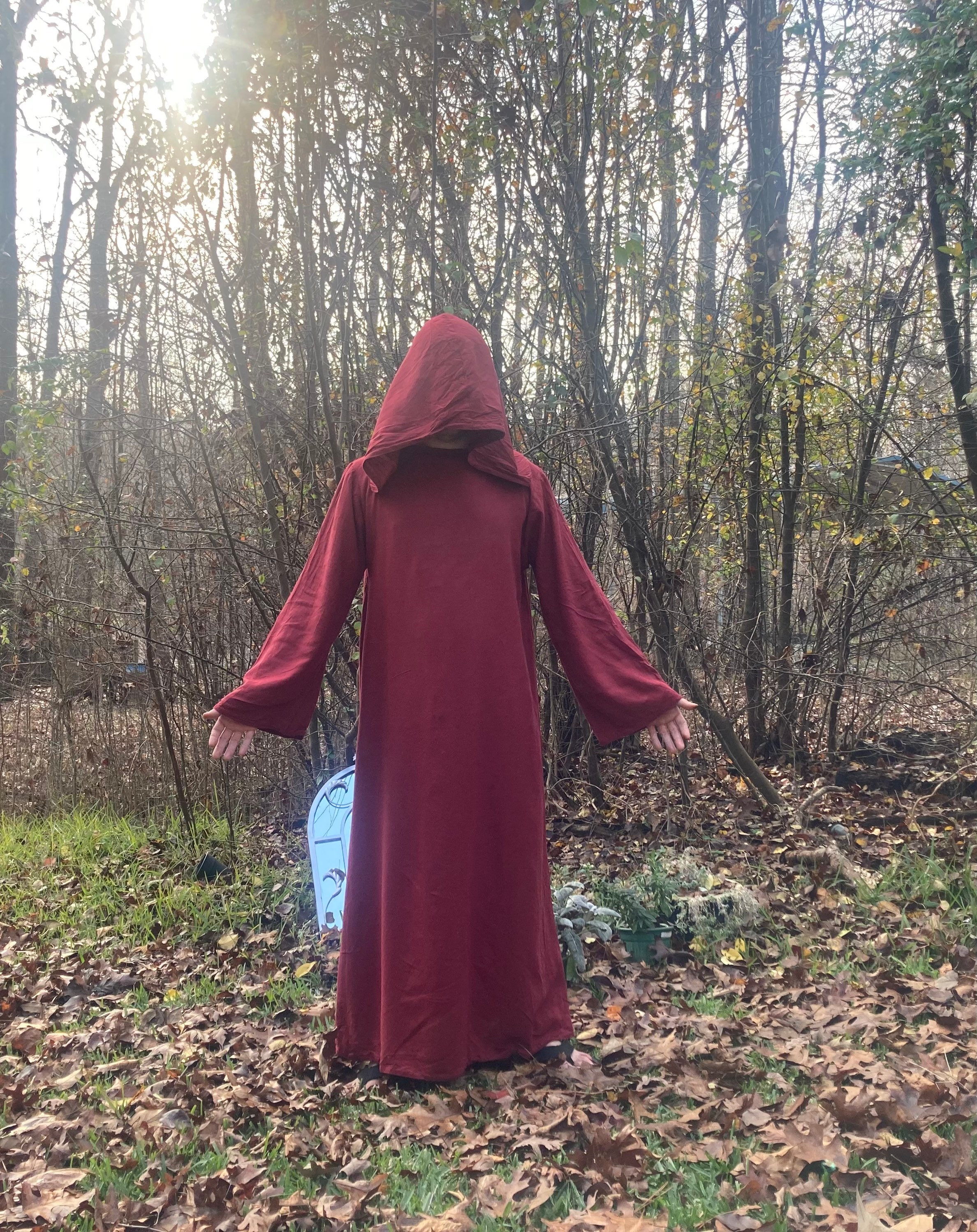 Occult Robe Blood Red Tau Robe ,magician Occult Robe, Stage Costume Wizard Robe Red ...