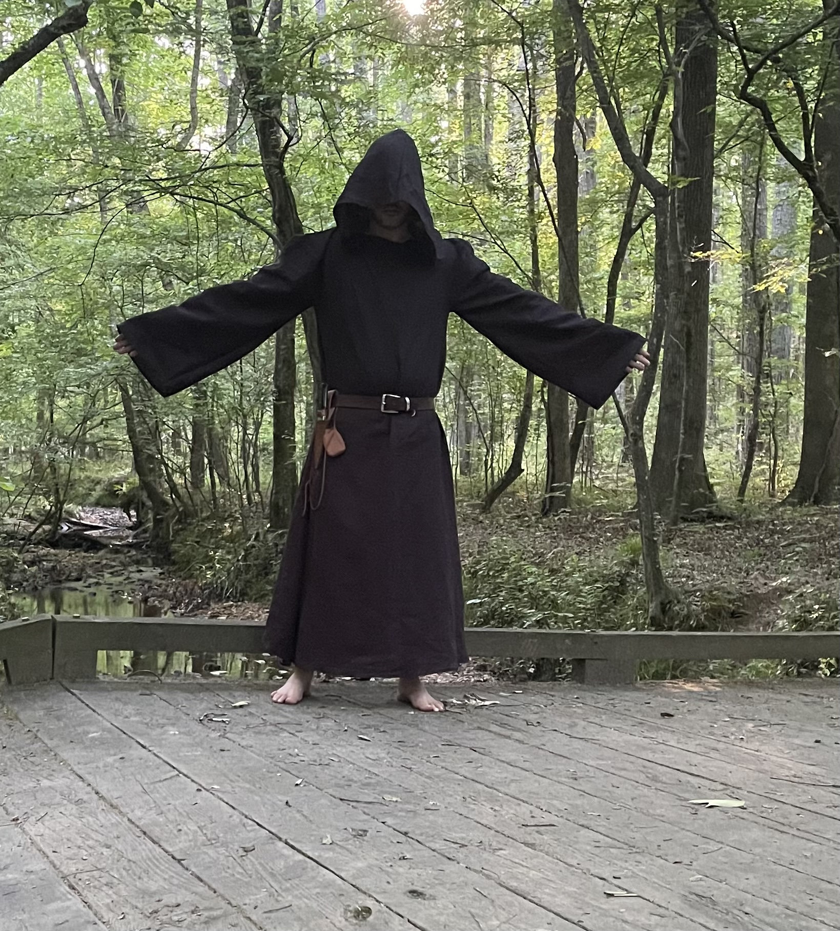 Black Tau Robe Magician Occult Robe Stage Costume Wizard Robe Black ...