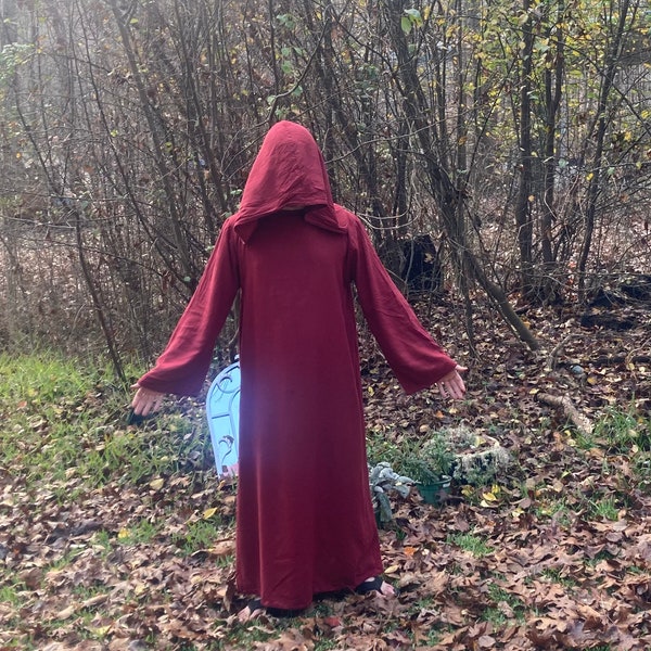 Red Robe Costume Men Wizard Etsy