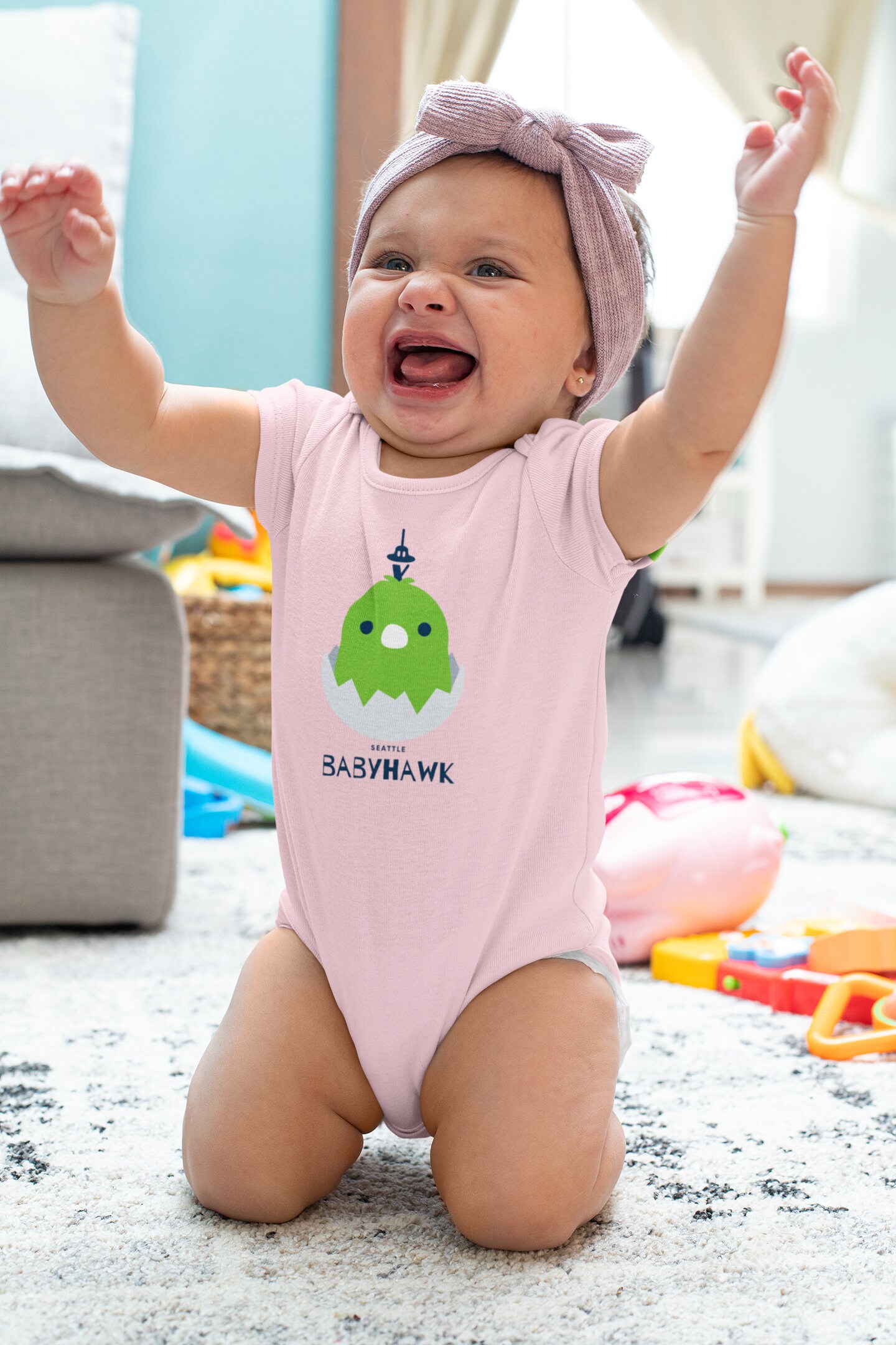 Personalized-customized-seahawk Babyhawk, Football Baby Outfit Onesie ...
