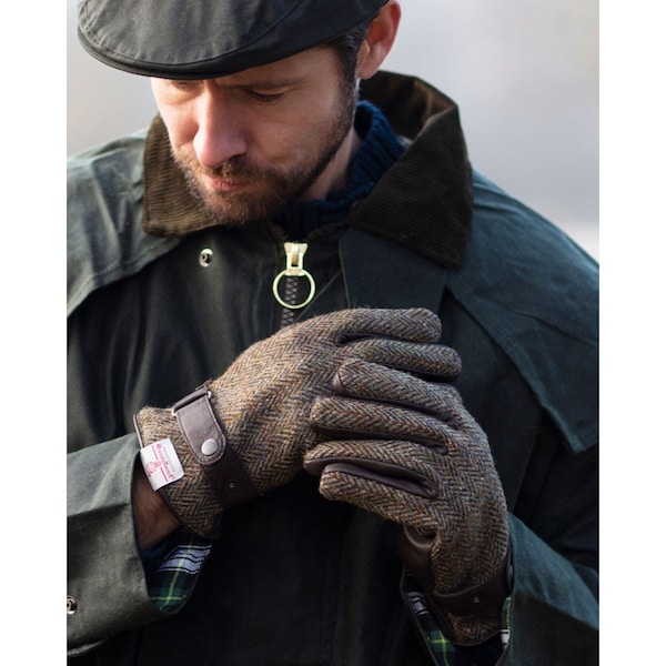 Men's Harris Tweed Gloves - Winter, Hunting, Shooting, Outdoors