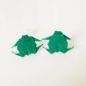 Tiny Origami Turtle Studs, Cute Turtle Earrings, Playful Earrings, Fun Cute Earrings, Gift for Her, Best Friend