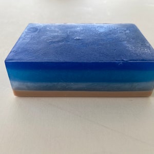 Beach Daze Shades of Blue Water and Sand Soap, Beach Soap, Tropical Soap, Blue Soap, Ocean Soap, Coastal Soap, Wedding, Wedding Favor Soap