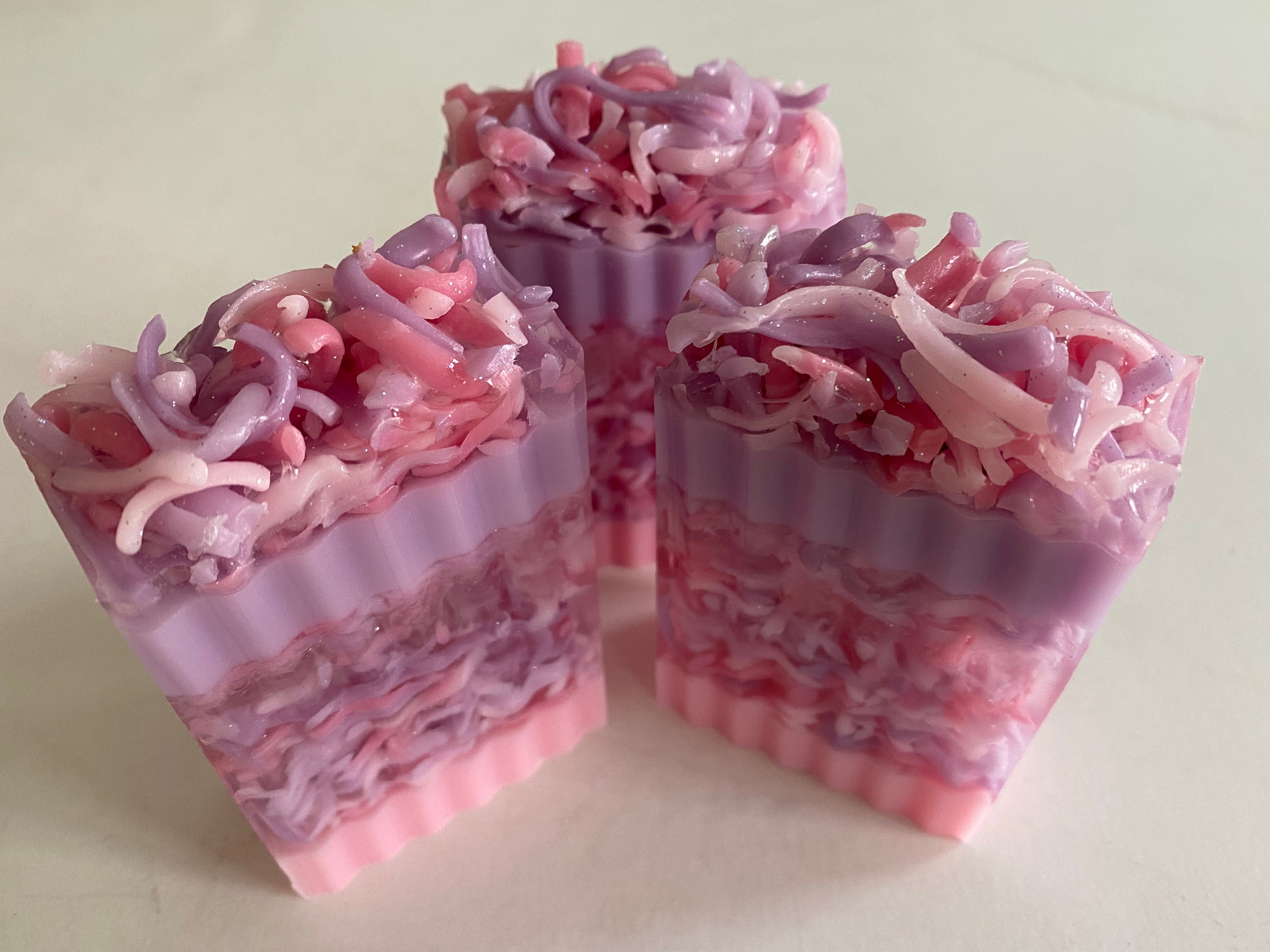 Confetti Handmade Decorative Soap Bar with Shades of Purple Etsy