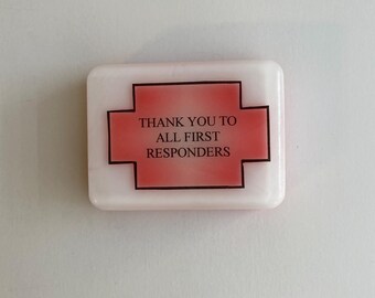 First Responders Soap Bar 3 Layers Clear, Red and White, Thank You Soap, EMS Soap, Police Soap, Fireman Soap, Nurse/Dr. Soap, First Aid Soap
