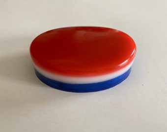 Patriotic Oval Three Layer Red, White and Blue, 4th of July Soap, Patriotic Soap, Layered Soap, America Soap, Flag Soap, 4th of July Gift