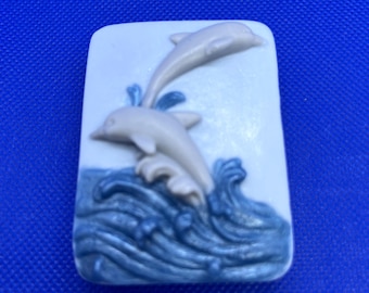 Playful Dolphins/Water Soap Bar, Fish soap, dolphin soap, tropical soap, beach soap, gift for her, dolphins, ocean soap, summer soap
