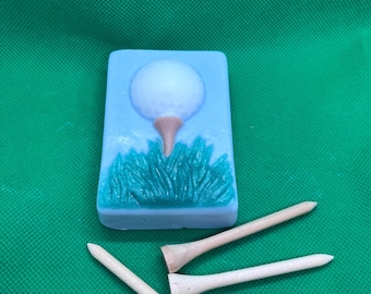 It's Tee Time Golf Ball w/Tee Soap, Sport Soap, Golf Soap, Gift for Him, Gift for Dad, Party Favor, Boyfriend Gift, Golf Ball Soap, Golf