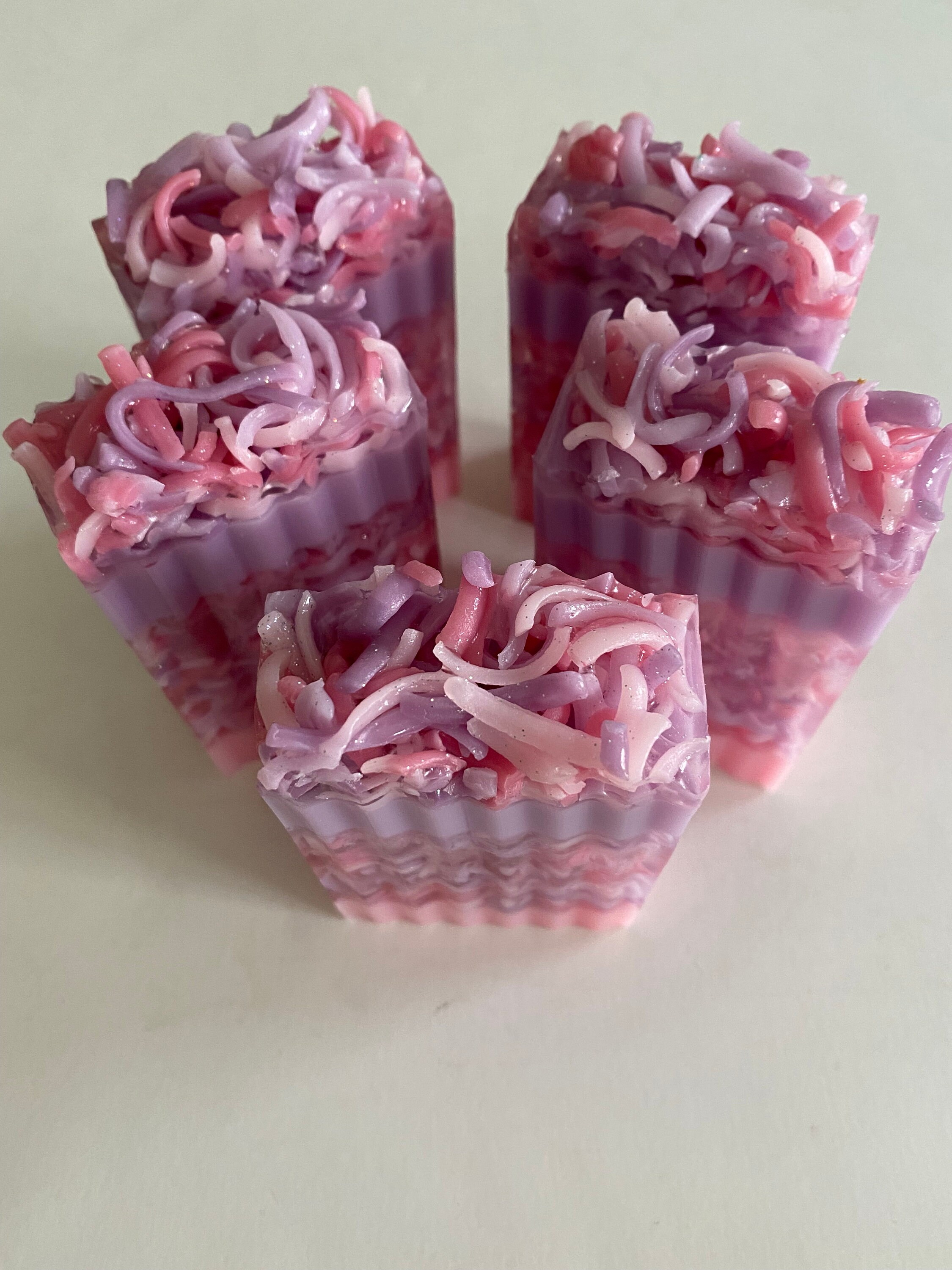 Confetti Handmade Decorative Soap Bar with Shades of Purple Etsy