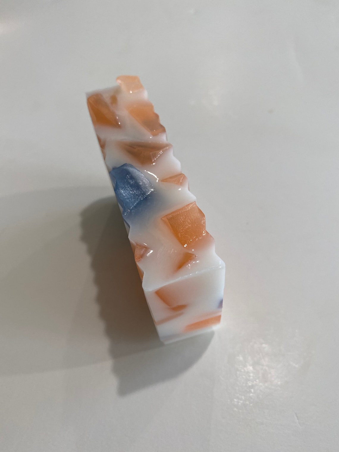 Geometric Handmade Decorative Soap Bar With Chunks of Orange Etsy